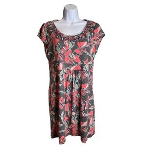 Faithful‎ & True Mantaray Dress Size 14 UK 10 US Tropical Floral Print Coastal